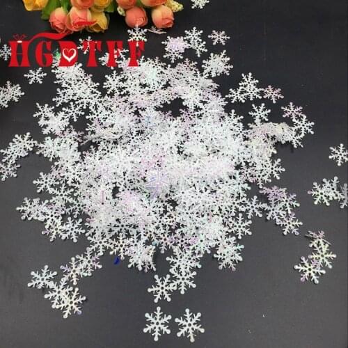 Christmas decor Shiny Delicate Snowflake Confetti Christmas Tree Decorations and Ornaments indoor Party Decorations for Home