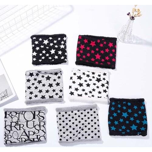 O-neck Scarf Girl Boy Ring Collar Scraf With Printed Star Good Christmas Gift Hot Selling High Quality Cotton Baby Kids Children