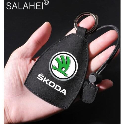 Drawstring Suede Leather Car Key Bag For VW Volkswagen Polo Tiguan Passat B5 B6 B7 Golf 4 5 6 MK6 Jetta Lavida For Skoda Octavia