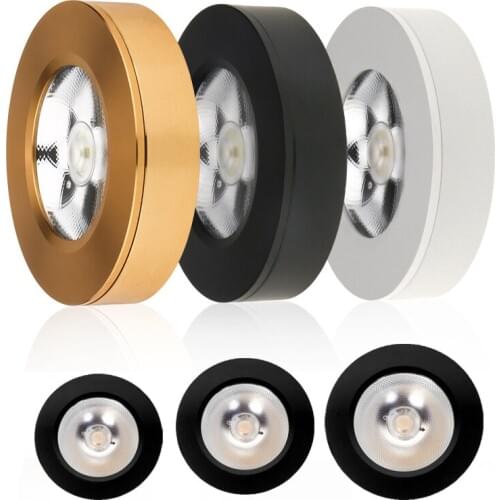 Ultrathin Surface Mounted Led COB Downlight Spot Light Puck Lamp 7W 12W 15w LED Ceiling Recessed Under Cabinet Lights AC85-265V