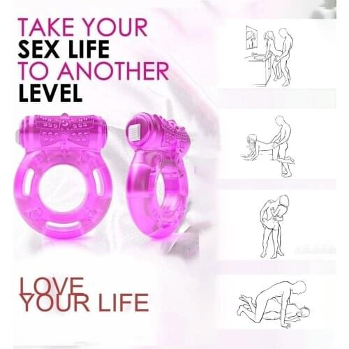 Vibrating Clitoral Stimulator Strong Penis Erect Cock Lock Ring Cage Erection Enhance Ability Product Sex Toys for Men Couple