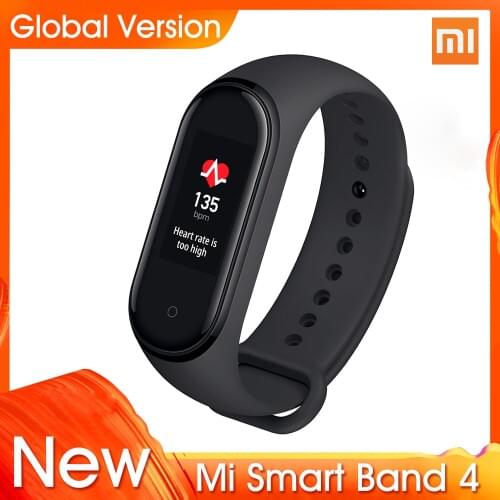 100% Original Xiaomi Mi Band 4 2019 Newest Music Smart Bracelet Heart Rate Fitness Tracker Color AMOLED Screen BT 5.0 Wristband