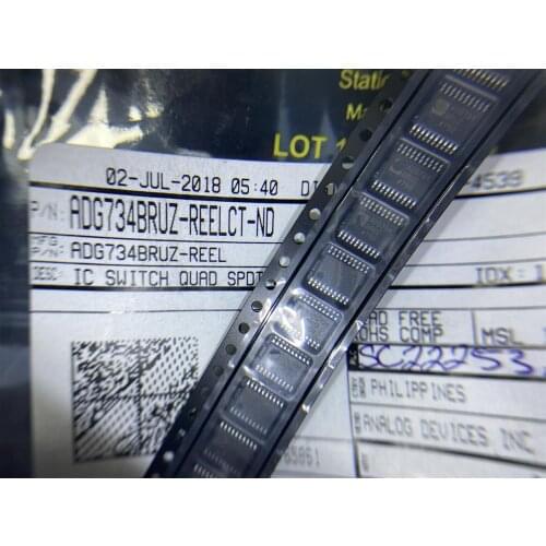 2PCS new original ADG734BRUZ-REEL ADG734BRUZ ADG734 Analog Switch Quad SPDT 20-Pin TSSOP Tube