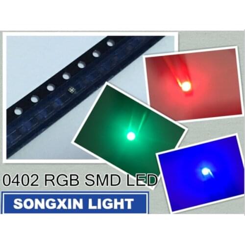 4000pcs/lot LED 0402 / 1005 SMD light beads bright RGB red green blue LED light emitting diode original