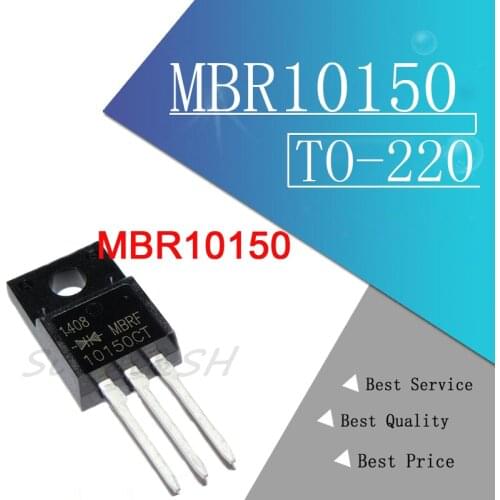 5pcs MBR10150 MBR10150FCT MBR10150CT SB10150 STPS10H150CF TO-220