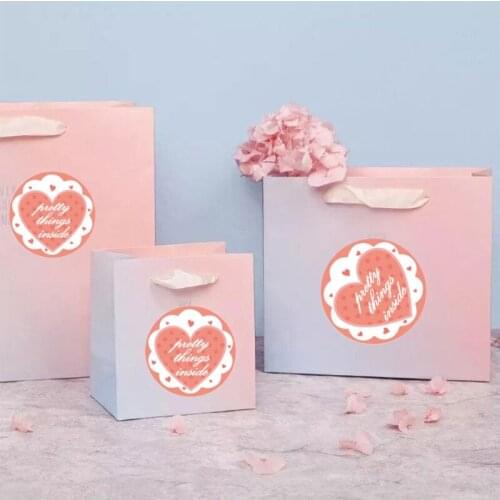 500pcs Pretty Things Inside Stickers Gift Seal Labels Handmade Adhesive Sticker N58C