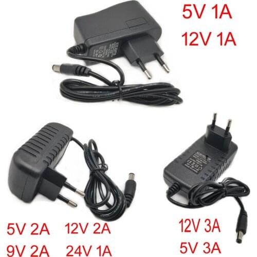 Power Supply Charger Adapter DC 5V 9V 12V 24V 1A 2A 3A Adaptor DC 5 9 12 24V Volt DC Swiching EU 220V To 12V Led Strip lamp
