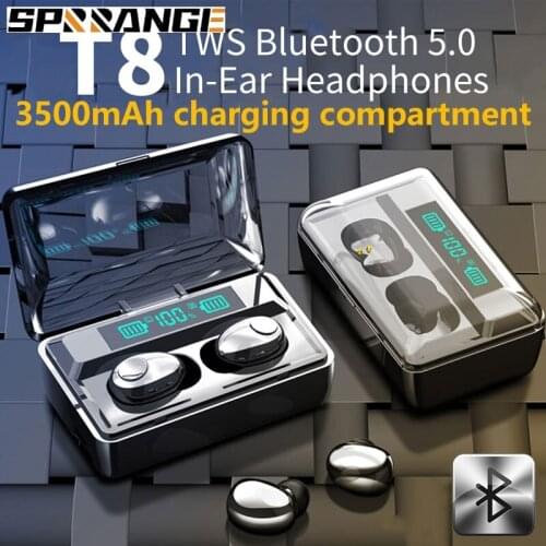 New Smart Digital Display Bluetooth 5.0 Earphones Wireless Headphones 9D TWS Stereo Sports Waterproof Earbuds Headsets With Mic