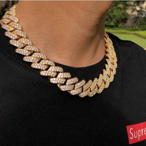 19mm prong cuban link chain wholesale jewelry iced out chain