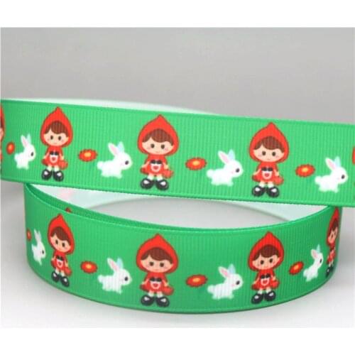 DHK 7/8'' 10yards cartoon forest printed grosgrain Ribbon Accessory hairbow headwear decoration Wholesale OEM B1755