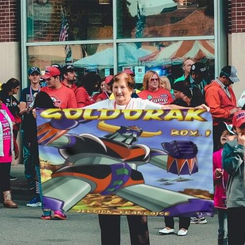 Goldorak 882 Pride Flag Printed Gift Banner Home Outdoor Canada Asexual Chile Flag South Korea