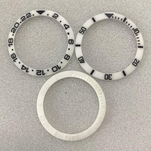Watch Parts Repair Tool 38mm Ceramic Bezel Rotating 40mm Parts Automatic Movement White Embossing