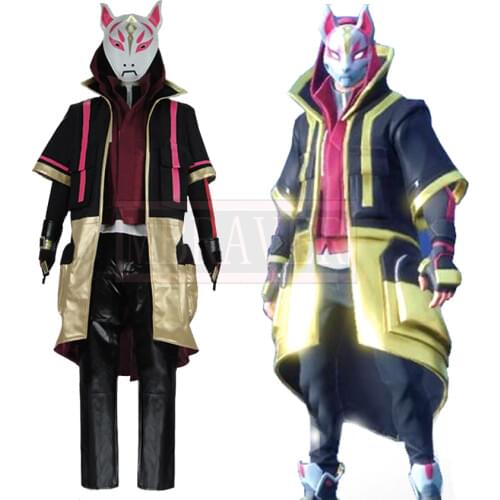 Battle Royale Season 5 Drift Skins Black Fox Cosplay Costume Custom Made Free Shipping
