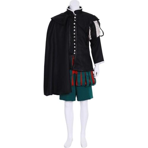 Cosplaydiy Medieval Tudor Cosplay Costume Suit Queen Elizabeth Tudor Period Vintage King Costume Suit L320