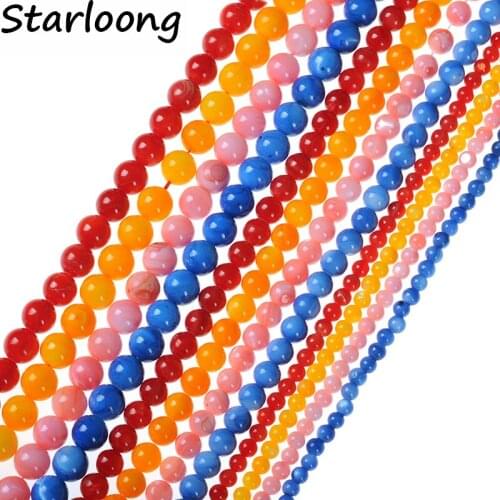 Natural Round Freshwater Shell Beads For DIY Jewelry Making 6/8/10mm 15inches Strand Beads Women Men Bracelet Necklace Jewelry