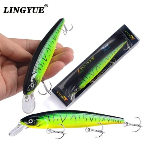 LINGYUE Big Wobbler Fishing Lure 140mm 23g Rolling Jerkbait Minnow Unique Lip Bass Pike Bait Fishing Tackle