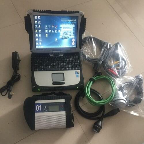 MB Star C4 SD C4 V12/2020 Software X DTS HHT OBD 2 Code Reader Used Laptop CF-19 CF19 and 360GB SSD for Auto diagnosis Tool