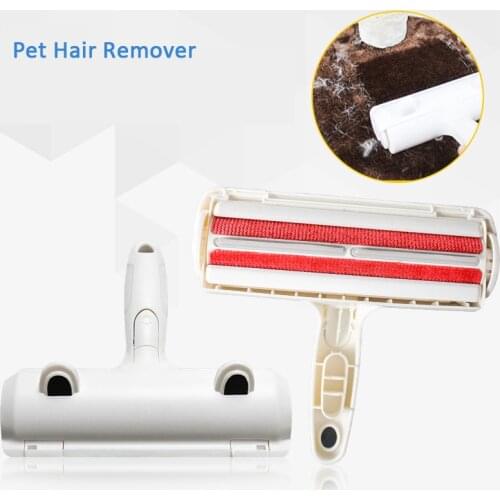 Reusable Pet Hair Remover Roller Two-way Roller Lint Sticking Removing Dog Cat Hair Furniture Carpets Clothing Automatic Clean