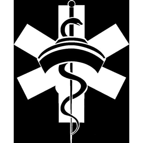 Fashion Car Sticker Nurse Medical Sign Accessories Reflective Waterproof Sunscreen Vinyl Decal Black/Silver,14cm*11cm