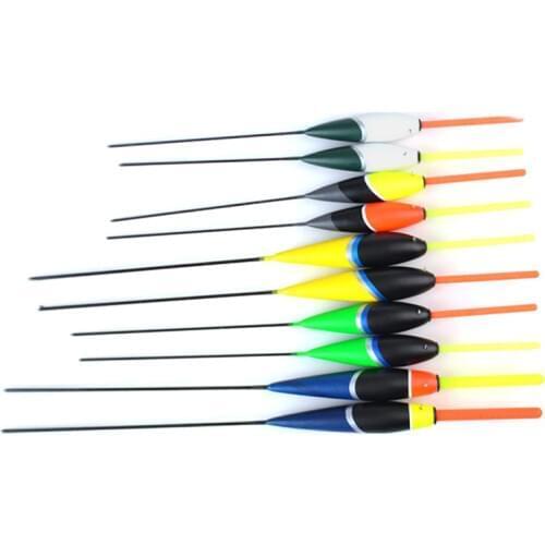 10Pcs/Lot Fishing Floats Set Buoy Bobber Fishing Light Stick Floats Fluctuate Mix Size Float Fishing Accessories