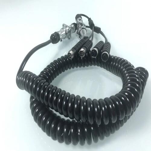 Low price Vehicle Aviation Connector Spring Cable 2 male heads turn 2 female heads