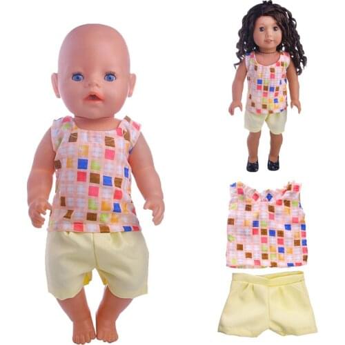 New high quality Doll Clothes Wear fit Doll For 18 inch, Children best Birthday Gift (without shoes)N279