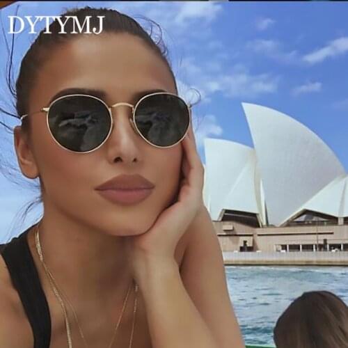 DYTYMJ 2020 Luxury Vintage Sunglasses Women/Men Brand Designer Glasses Lady Round Sun Glasses Women Mirror Oculos De Sol Gafas