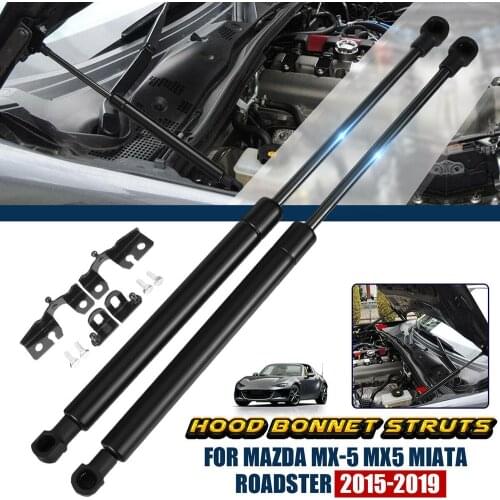 Front Bonnet Hood Gas Strut Lift Support Carbon Steel For Mazda MX-5 Miata Roadster 2015-2019 Hood Gas Spring