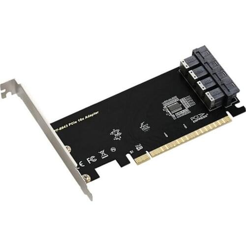 PCIE X16 To 4 Port U.2 Expansion Card SFF8639 Interface 4-Port Nvme Adapter Card SSD Adapter Board For PC Miner