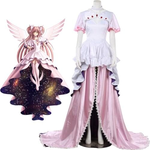 Puella Magi Madoka Magica Madoka Kaname Goddess Dress Cosplay Costume Custom Made for Halloween Costume Cosplay