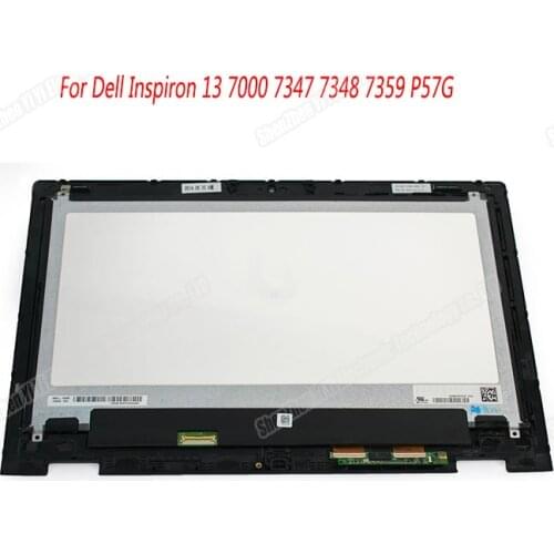 Full LCD Display Touch Digitizer Screen Assembly+Bezel LP133WH2-SPB1 NV133FHM-N45 For Dell Inspiron 13 7000 7347 7348 7359 P57G