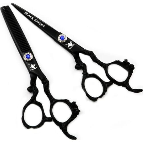 6 Inch Professional Pet Scissors Dog Grooming Cutting/Thinning Shears Kit for Animals Japan440C Black Styles Dragon-shaped Hand