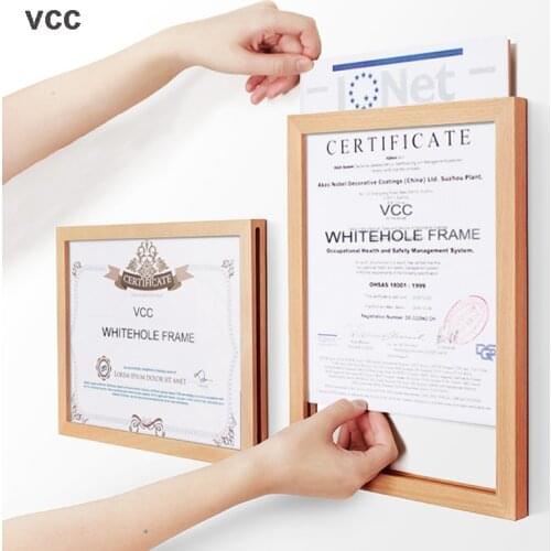 High Quality Natural Wooden Poster Frame Picture Frame Photo A4 A3 A5 Wood Pictures Frame For Wall Wood Color Certificate Frame