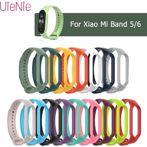 For Xiaomi Mi Band 6 5 Strap Silicone Original Wristband Replacement Two-Color for Mi Band 5 6 NFC Global Bracelet Miband 5 6