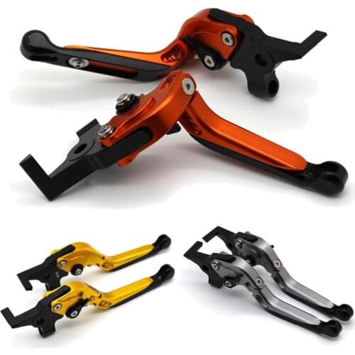 With logo Motorcycle Frame Ornamental Foldable Brake Handle Extendable Clutch Lever For BMW F800GS/Adventure F800R F800GT F800S