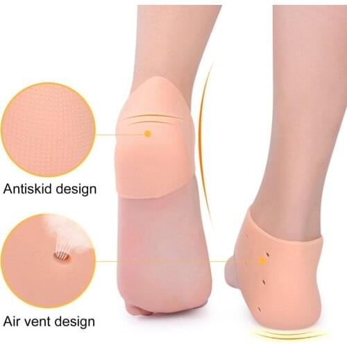 Silicone Heel Protector Foot Pad Moisturizing Gel Heel Socks Cracked Foot Skin Care Protect Foot Chapped Care Tool