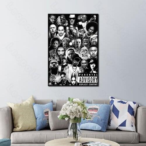 Modern Art Parental Advisory Decorative Painting Poster Decorative Painting Living Room Background Wall Sticker