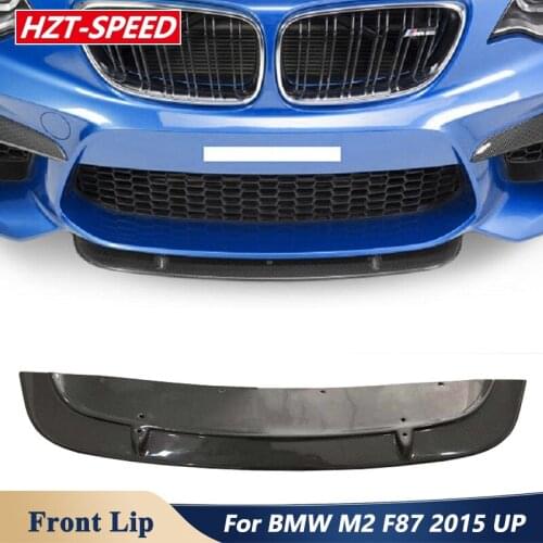ST Style Carbon Fiber Material Front Bumper Spoiler Lip For BMW M2 F87 Car Tuning 2015 Up