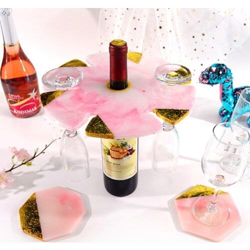 6 Slots Wine Rack Silicone Mold Handmade DIY Making Epoxy Resin Modeling Accessories