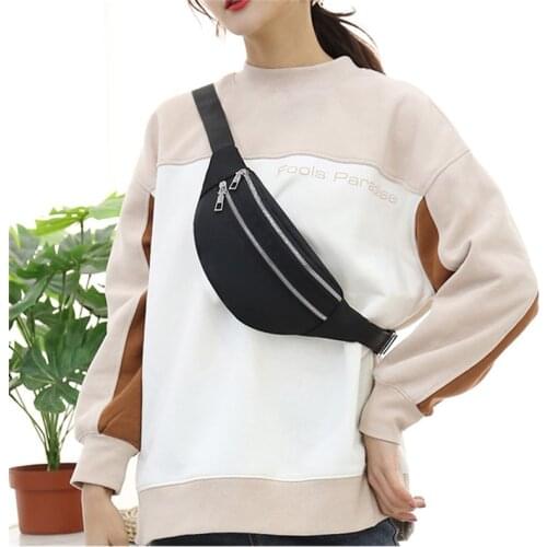 Ladies banana bag Chest Packs Fanny Pack Belt Bags Hip Hop Bags Money Phone Bag Harajuku Unisex Black Bag