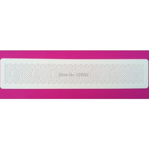 1Pc CT-5014 Best-selling Laces Soft 100% Platinum Silicone Cake Fondant Embossing Gum Paste Decorating Mold Tool