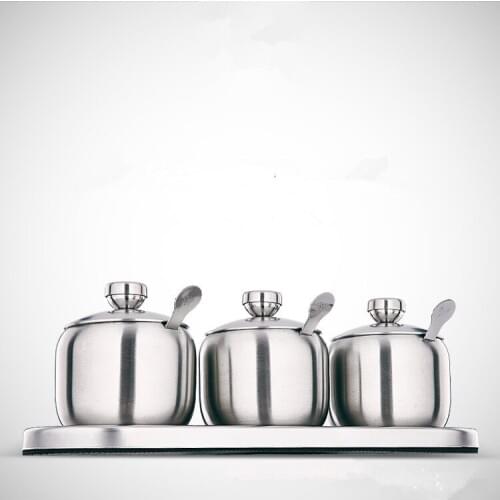 1PC Kitchen Tools Spicy Tins Stainless Steel Magnetic Spice Jar Rack Holder as Storage Container for Salt Peppe OK 0648
