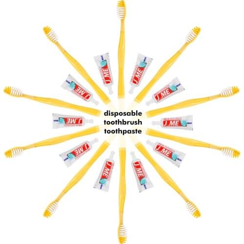100/50/20Pcs Disposable Hotel Toothbrush Portable Travel Toothbrush With Toothpaste Kit Oral Care Teeth Cleaning Brush TSLM1