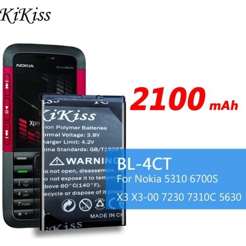 2100mAh Big Power Battery BL-4CT BL4CT BL 4CT For Nokia 5310 6700S X3 X3-00 7230 7310C 5630 2720 2720A 7210C 6600F Battery