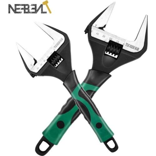 6"/8"/10"/12" Bathroom Wrench High Strength Household Adjustable Large Open Wrench High Quality Plumbing Repair Tool