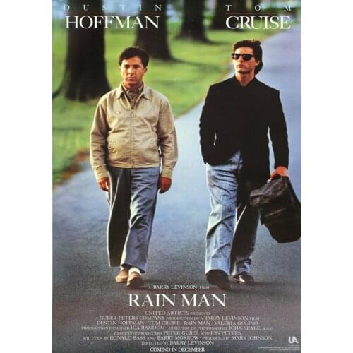 6Style Choose Rain Man Movie Art Film Print Silk Poster for Your Home Wall Decor 24x36inch