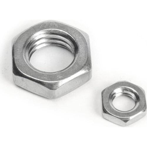 Fine Pitch 1.0 1.25 1.5 Nut M6 M8 M10 M12 M14 M16 M18 M20 304 Stainless steel hex clockwise thin thickness bolt fastener DIN439