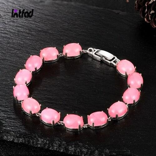 S925 Sterling Silver Bracelet Pink Malay Jade Tennis Bracelet 18cm Natural Gemstone Bangle Jewelry Anniversary Gift