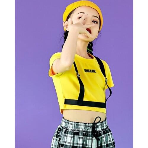 Childrens Jazz Dance Costumes Childrens Day Girls' Loose Hip Hop Hip-hop Suits Models Catwalk Shows Outfits and Practice