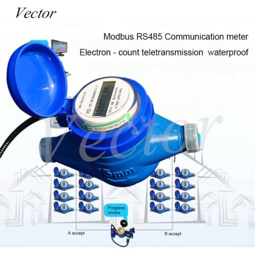 Electronic Remote Intelligent Water Meter Modbus/188 Protocol RS485 Communication Waterproof IP68